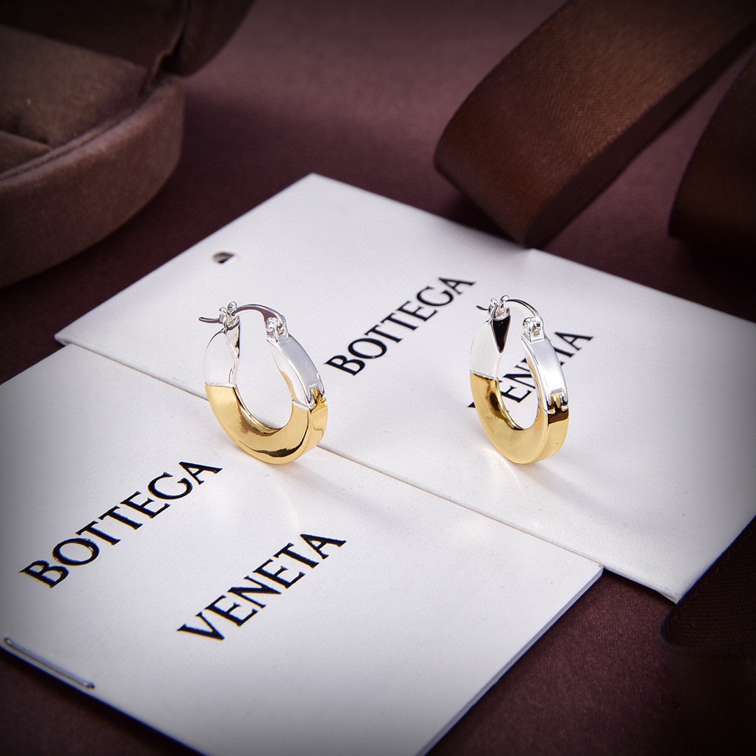 Bottega Veneta Joint Hoop Earrings - DopestKickz