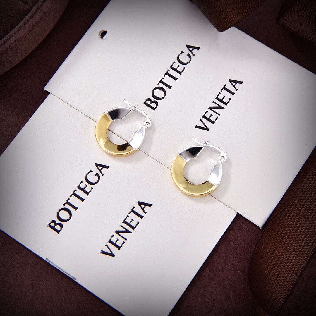 Bottega Veneta Joint Hoop Earrings - DopestKickz