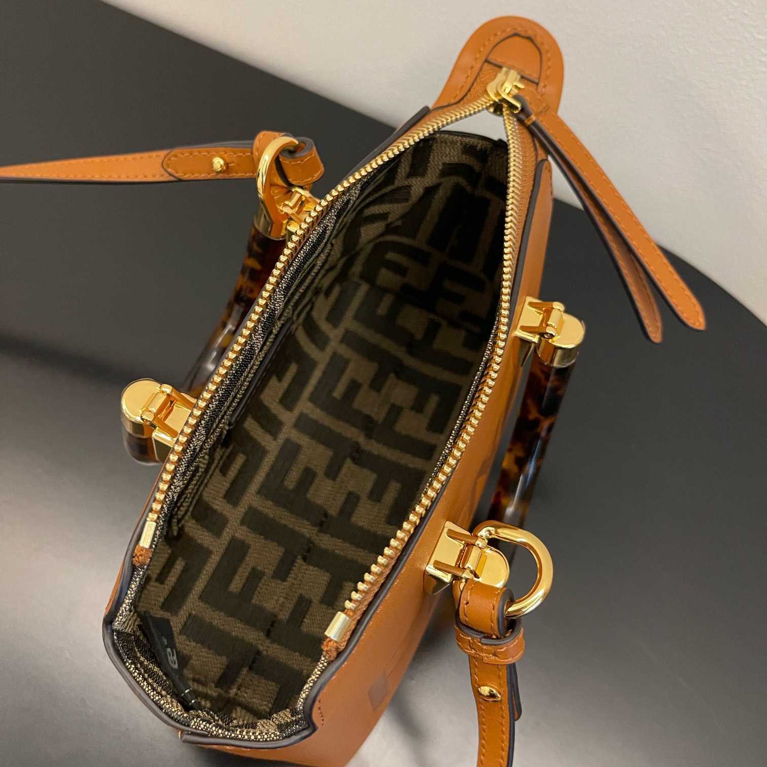 Fendi By The Way Mini Small Brown Leather Boston Bag  - DopestKickz