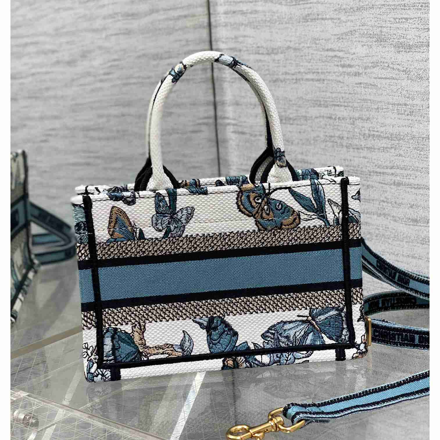 Dior Mini Dior Book Tote With Strap - DopestKickz
