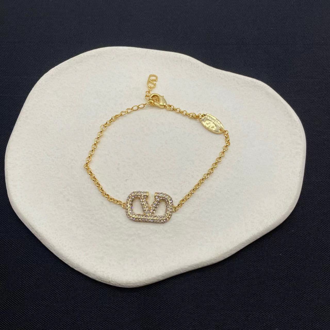 Valenti Garavani VLOGO Tone Swarovski Crystal Bracelet - DopestKickz