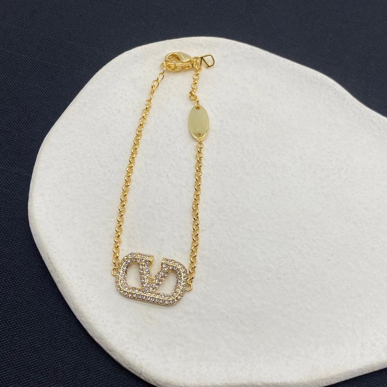 Valenti Garavani VLOGO Tone Swarovski Crystal Bracelet - DopestKickz