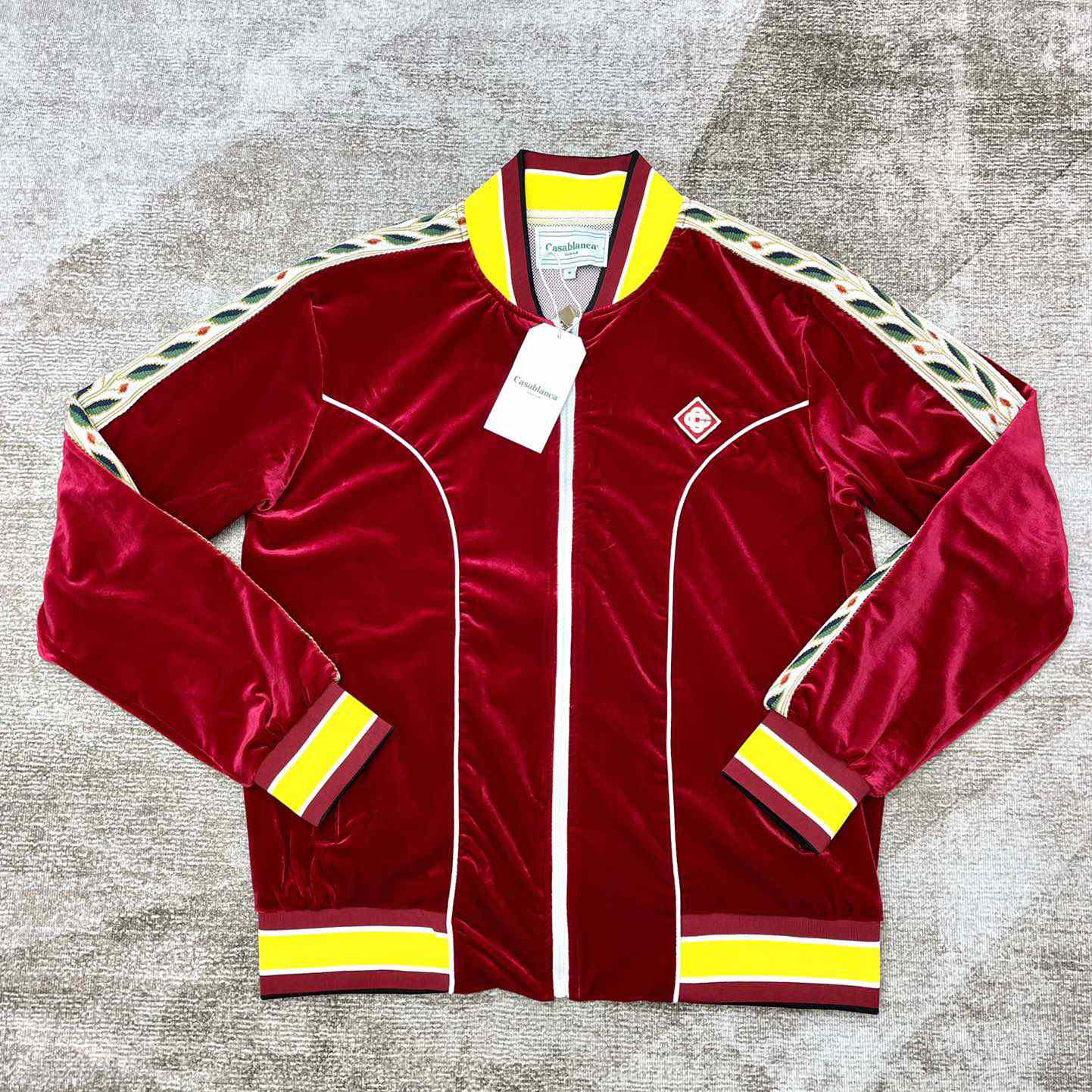 Casablanca Laurel Logo Patch Zipped Track Jacket - DopestKickz