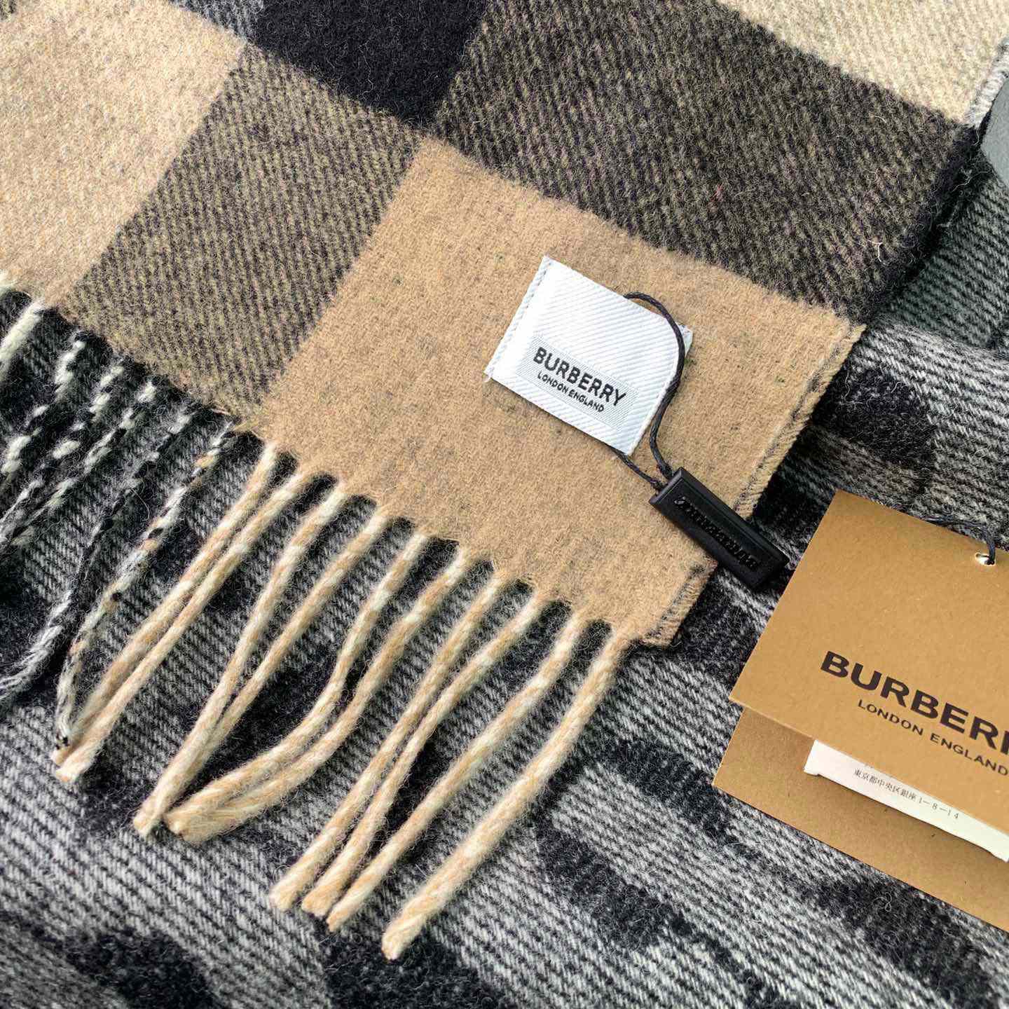 Burberry Check Cashmere Reversible Scarf - DopestKickz