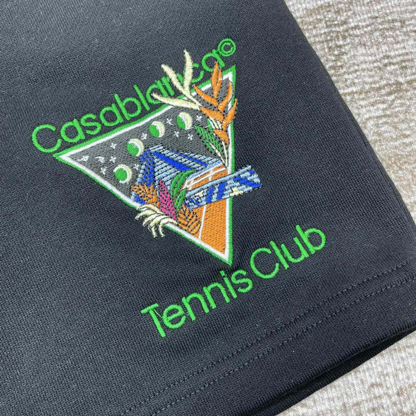 Casablanca Tennis Club Icon Embroidered Shorts  - DopestKickz