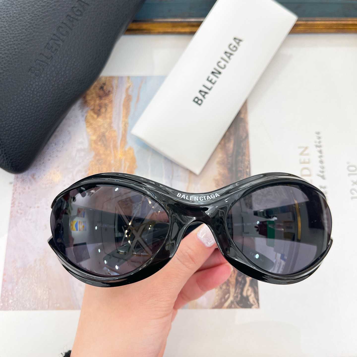 Balenciaga Dynamo Round Sunglasses - DopestKickz