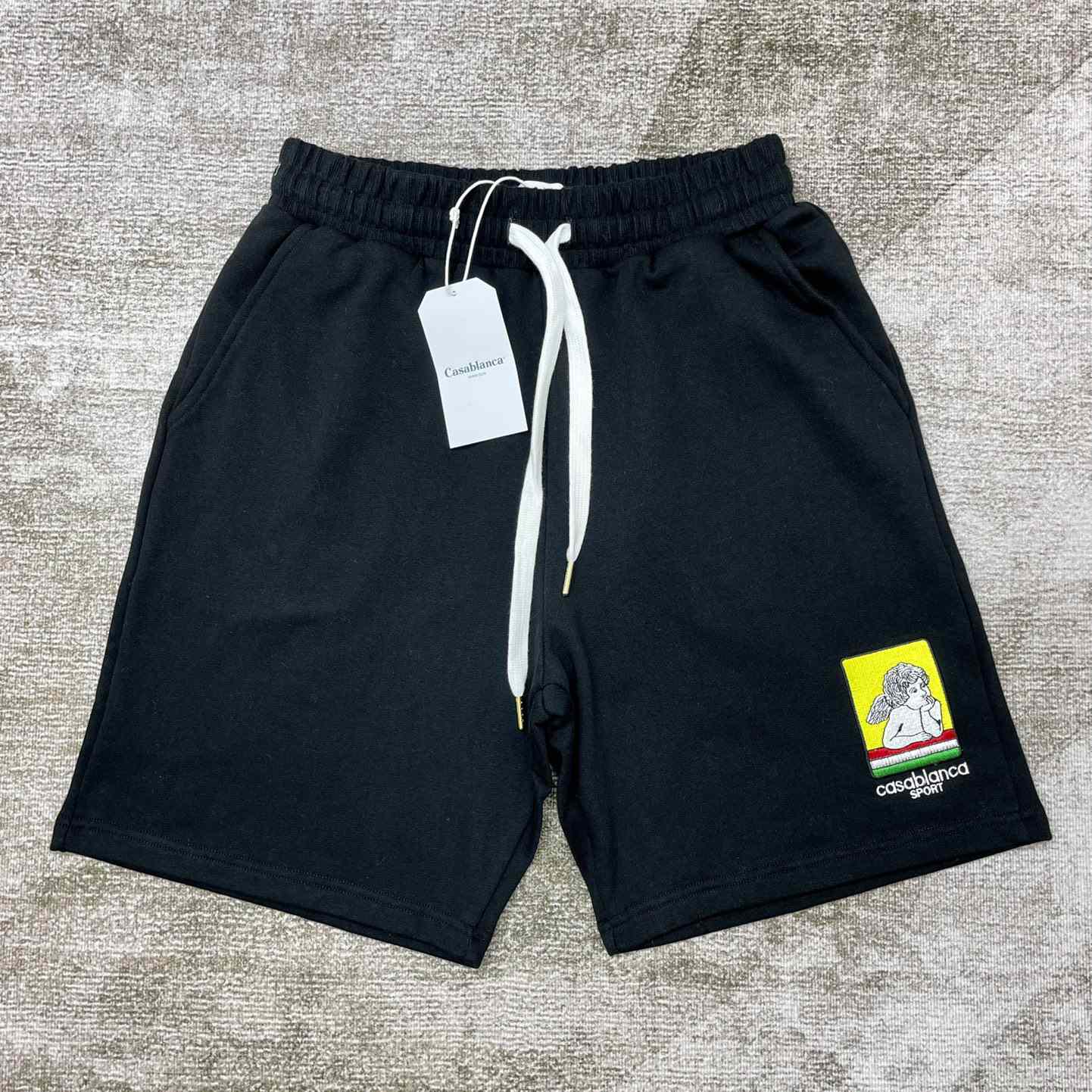 Casablanca Racing Cherub Logo-embroidered Track Shorts - DopestKickz