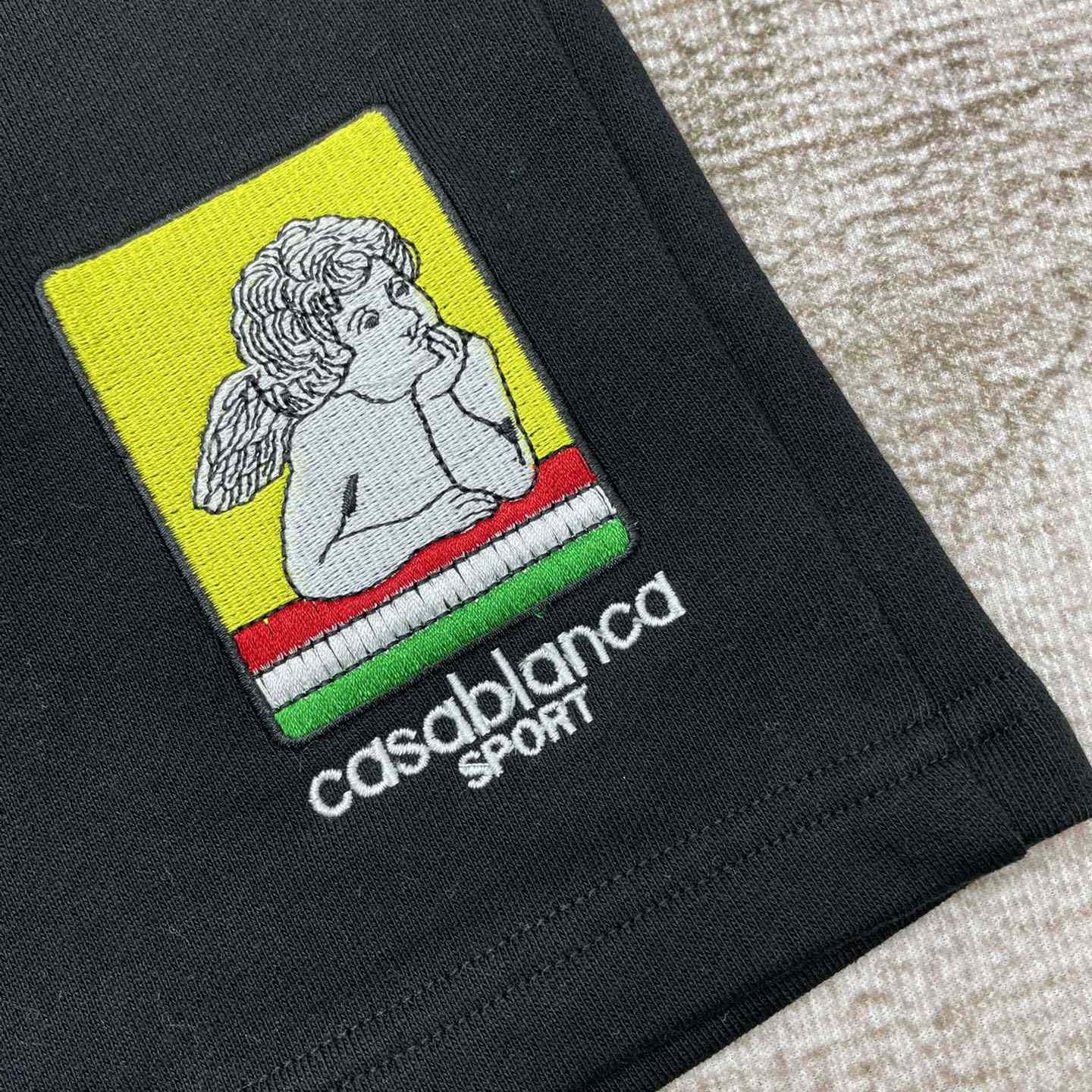 Casablanca Racing Cherub Logo-embroidered Track Shorts - DopestKickz