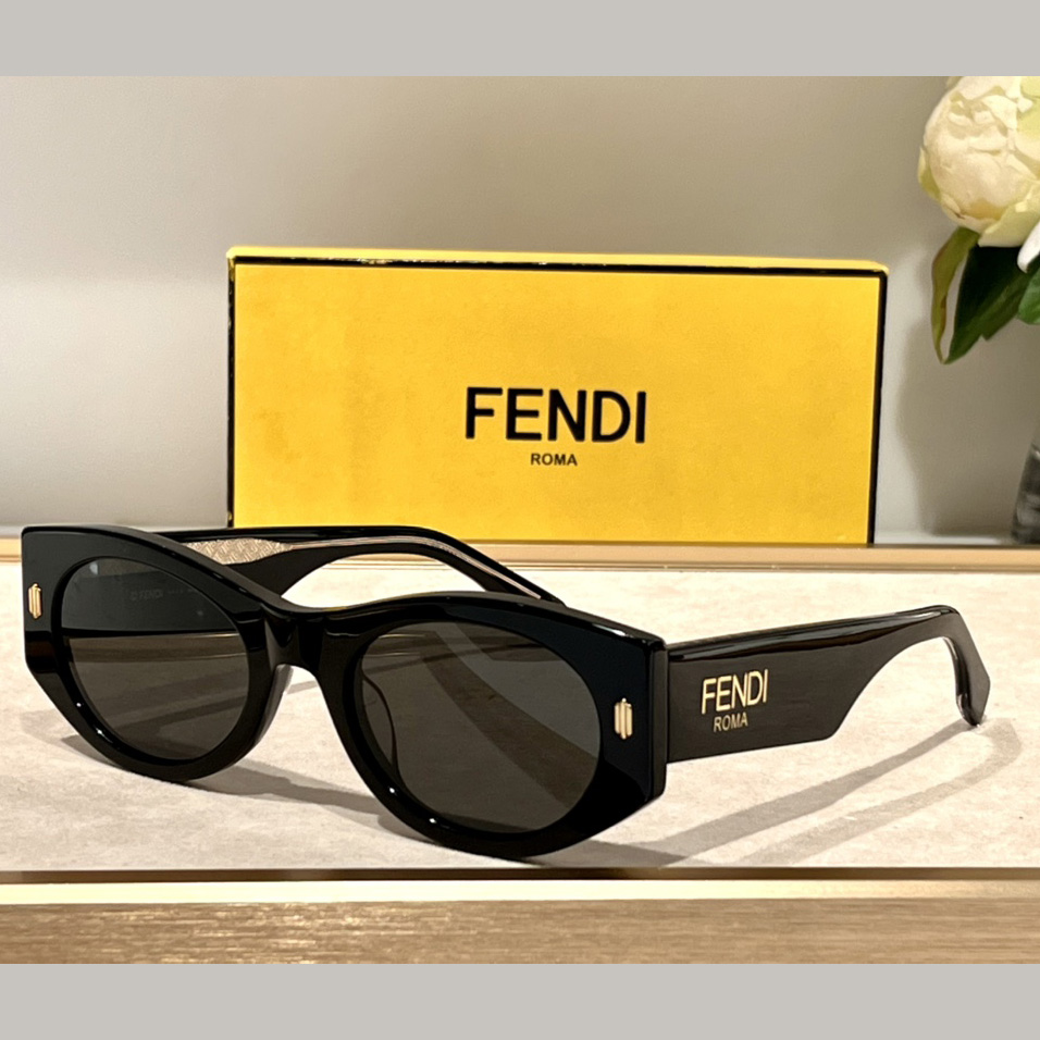 Fendi Roma Black Acetate Sunglasses   FE40125F  - DopestKickz