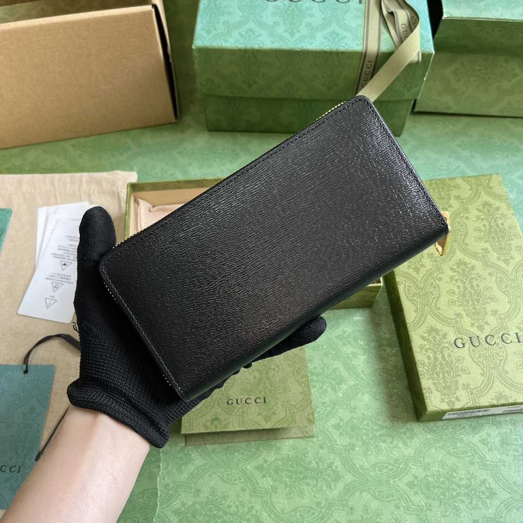 Gucci Zip Around Wallet With Gucci Script (20x 12.5 x4cm) - DopestKickz