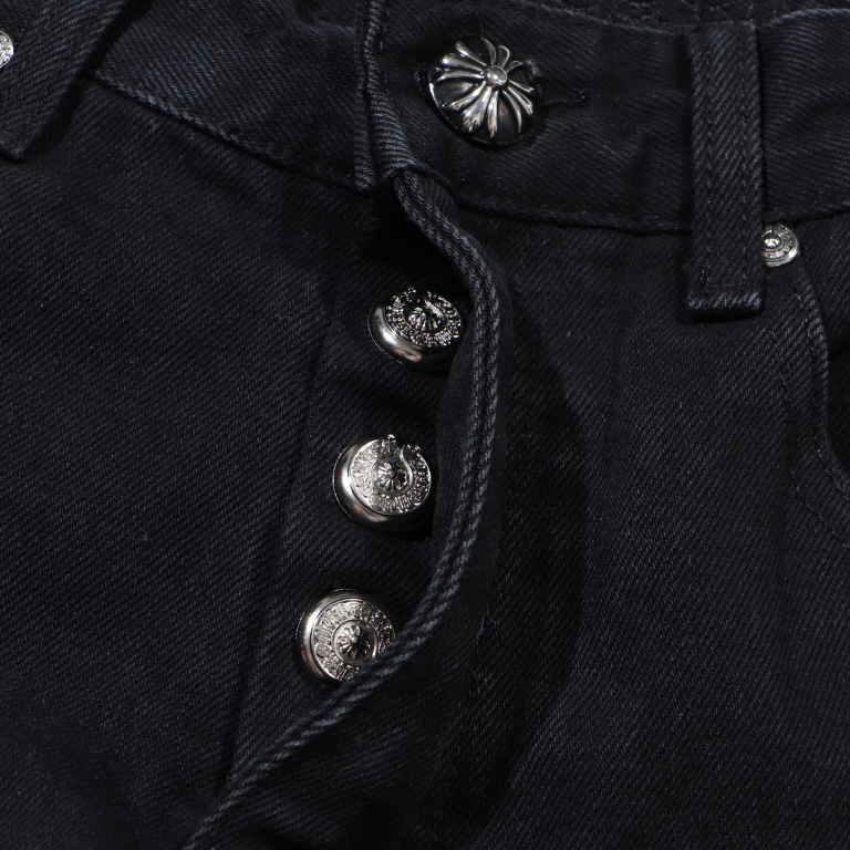 Chrome Heart Cross Patch Denim Jeans - DopestKickz