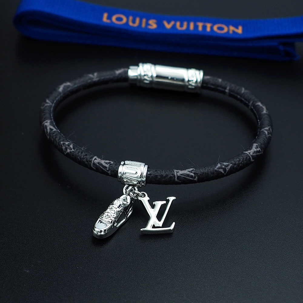 Louis Vuitto LV Icon Trainer Leather Bracelet   M8343 - DopestKickz