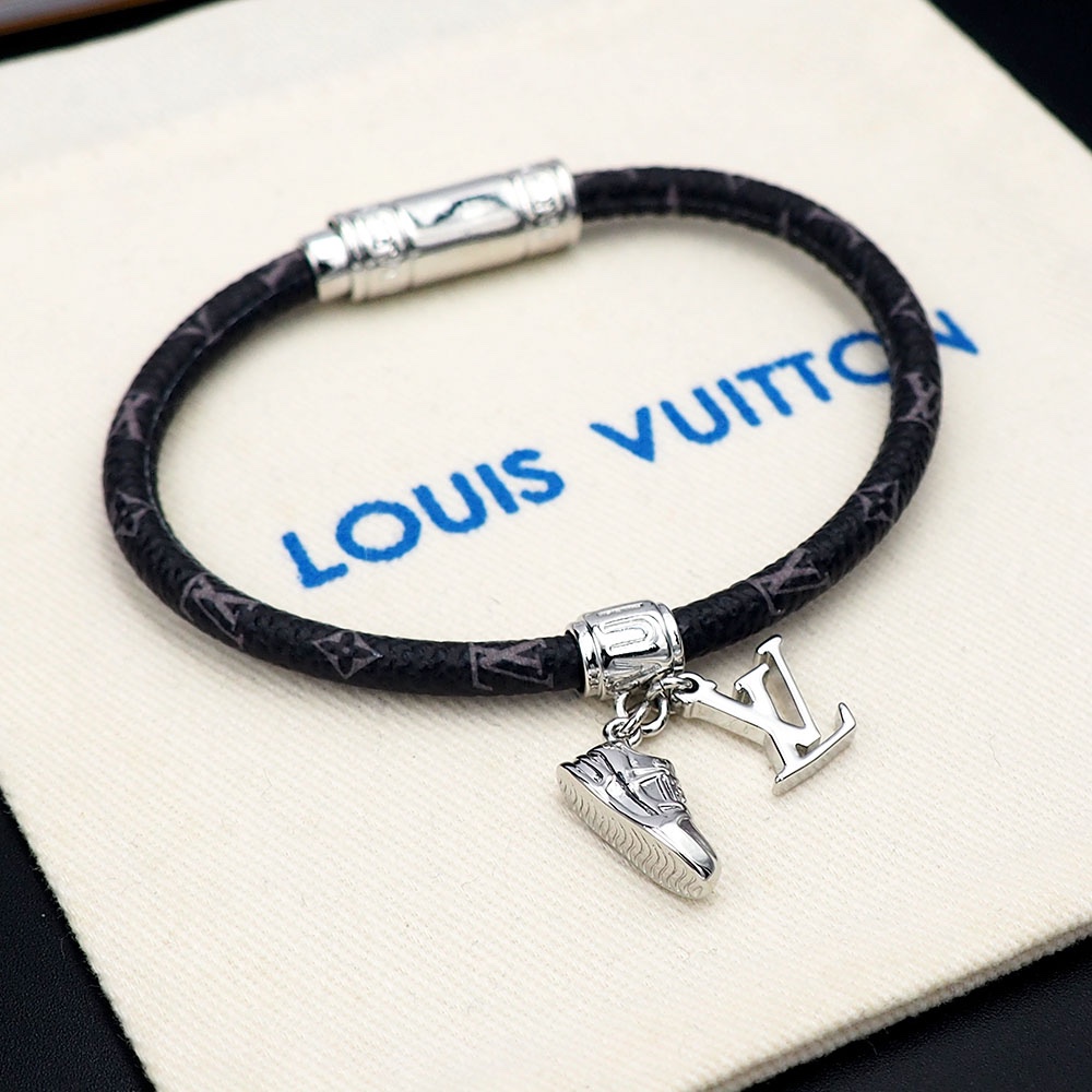 Louis Vuitto LV Icon Trainer Leather Bracelet   M8343 - DopestKickz