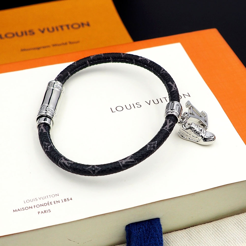 Louis Vuitto LV Icon Trainer Leather Bracelet   M8343 - DopestKickz