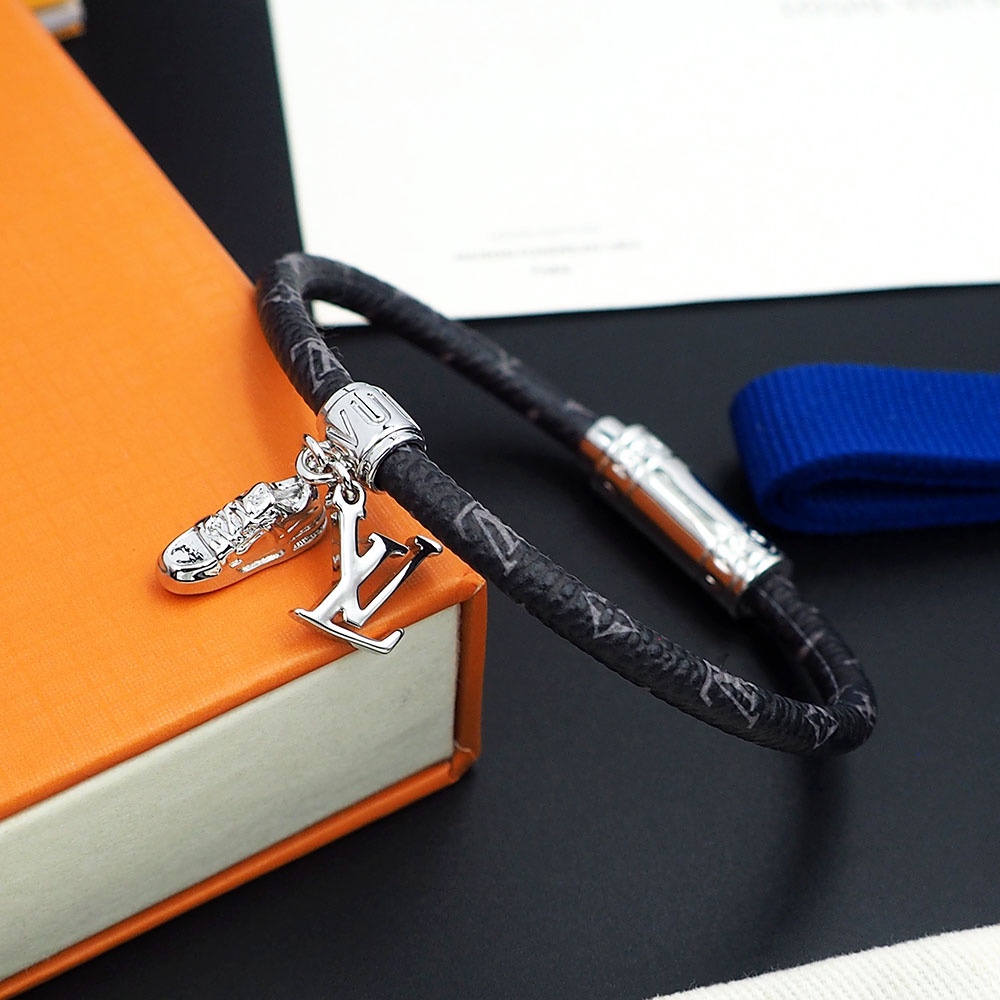 Louis Vuitto LV Icon Trainer Leather Bracelet   M8343 - DopestKickz