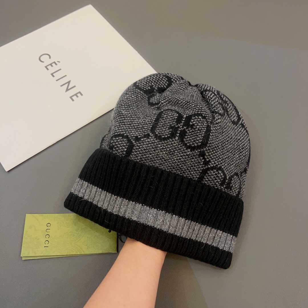 Gucci GG Knit Cashmere Hat - DopestKickz