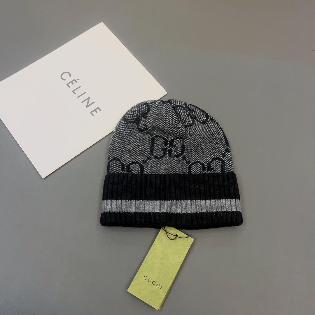 Gucci GG Knit Cashmere Hat - DopestKickz
