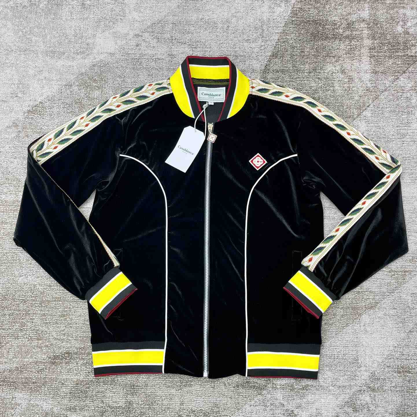 Casablanca Laurel Logo Patch Zipped Track Jacket - DopestKickz