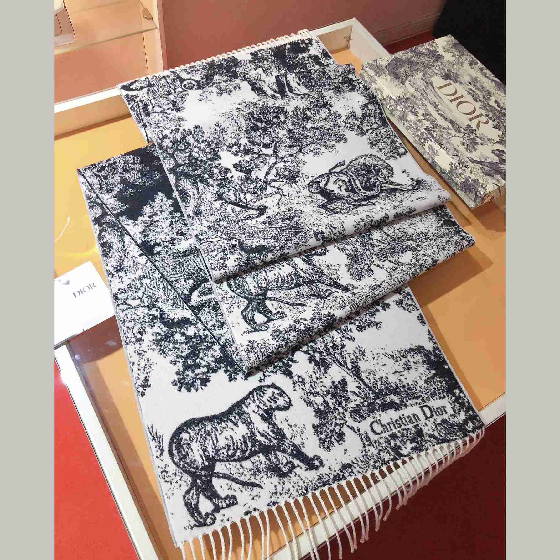 Dior Toile De Jouy Sauvage Scarf  - DopestKickz