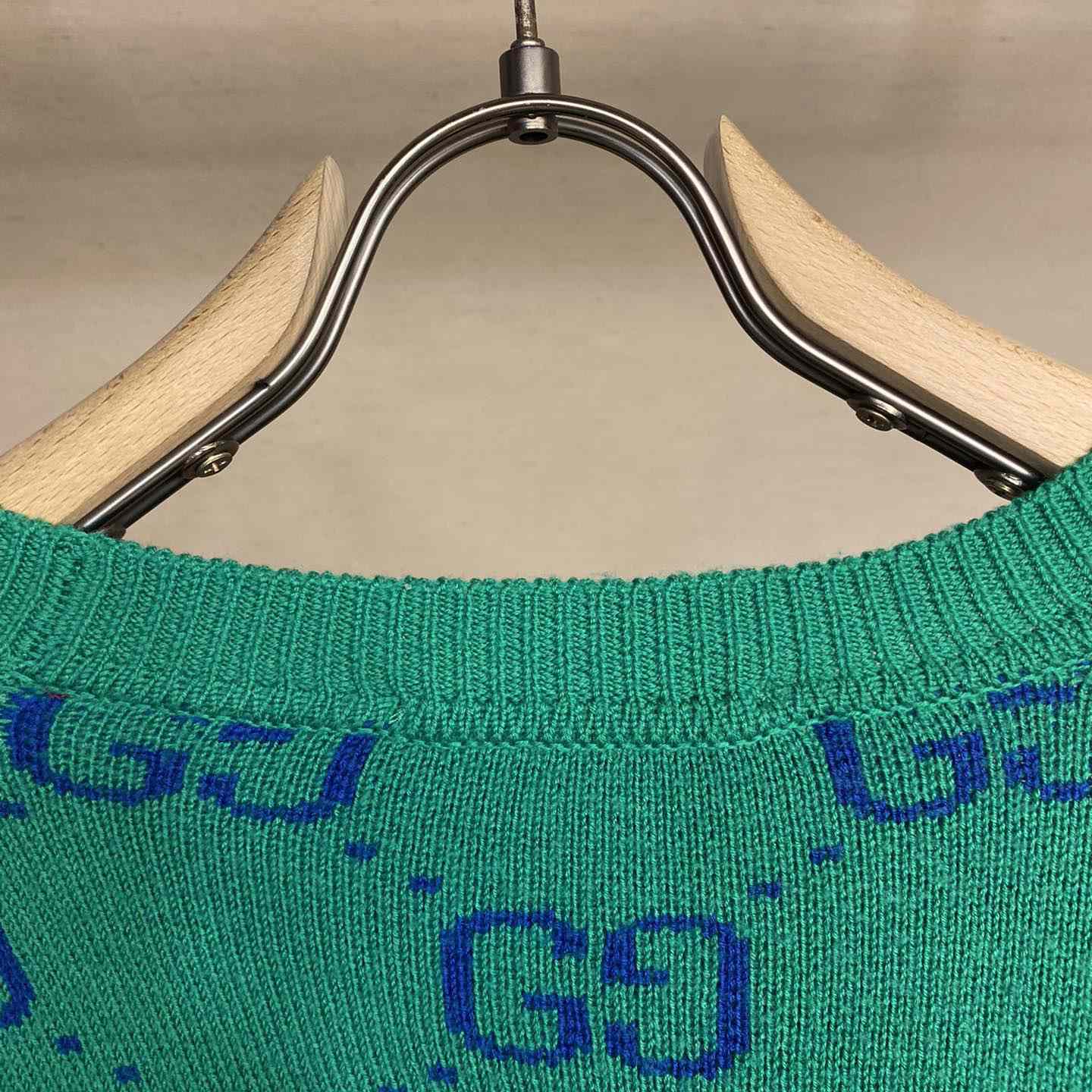 Gucci Green Knit GG Cardigan  - DopestKickz