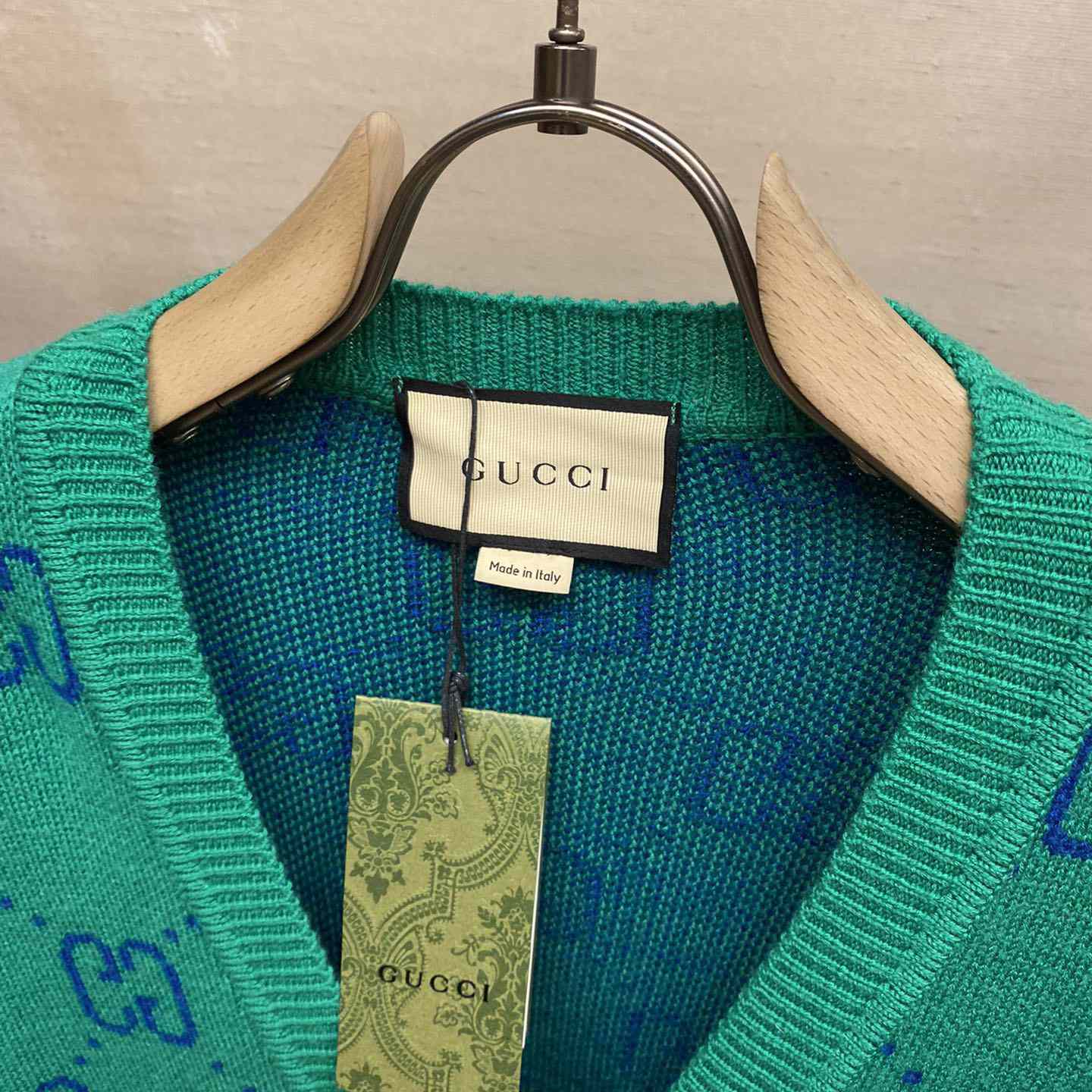 Gucci Green Knit GG Cardigan  - DopestKickz