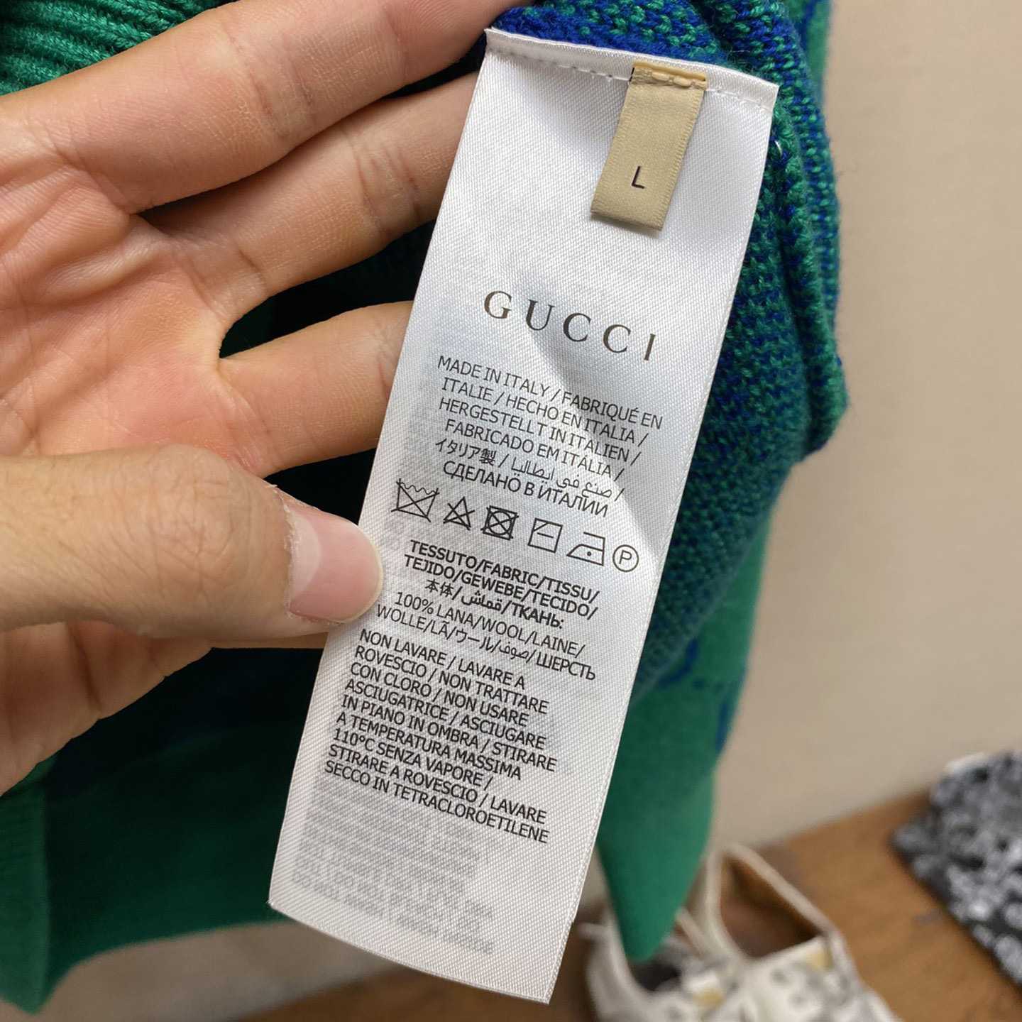Gucci Green Knit GG Cardigan  - DopestKickz