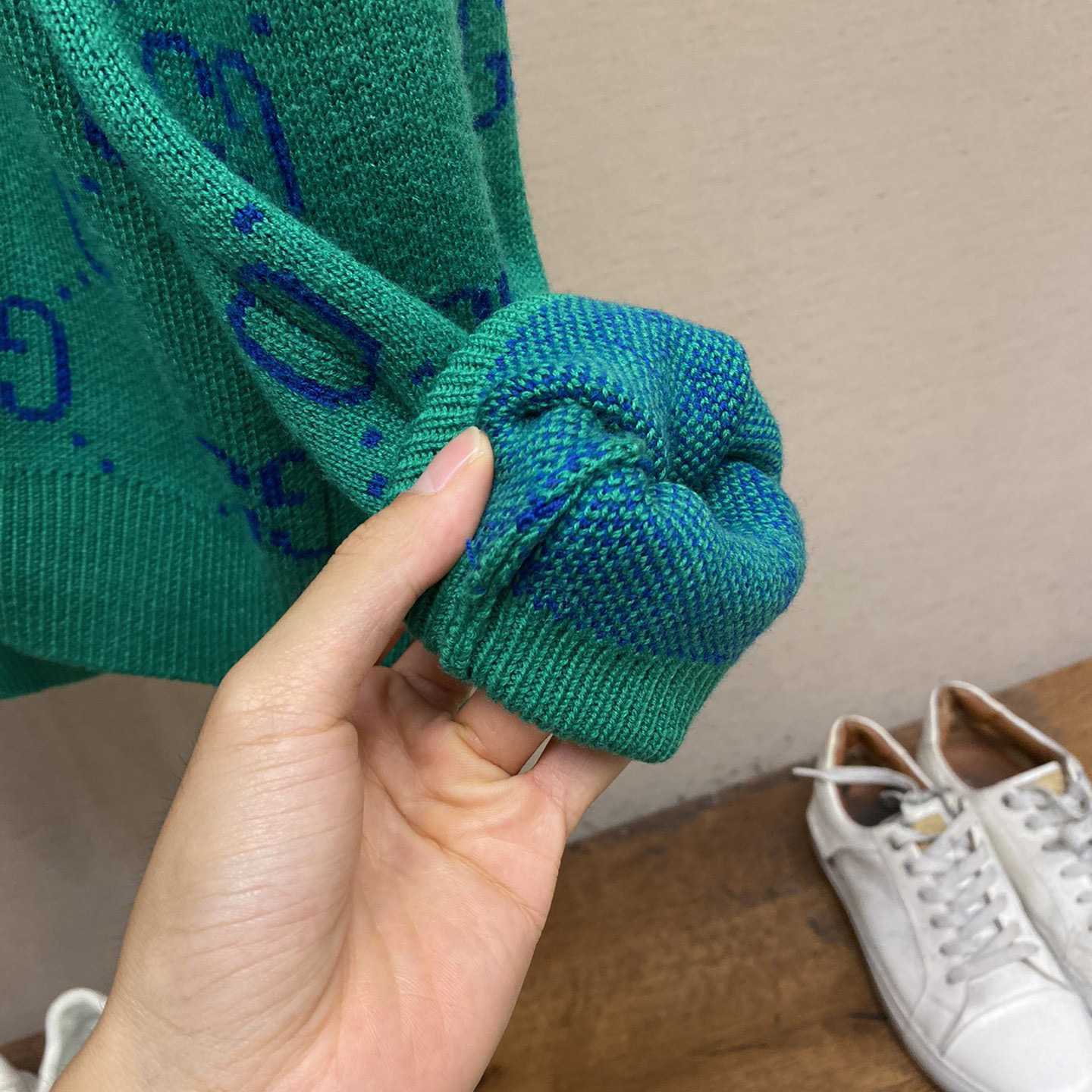 Gucci Green Knit GG Cardigan  - DopestKickz