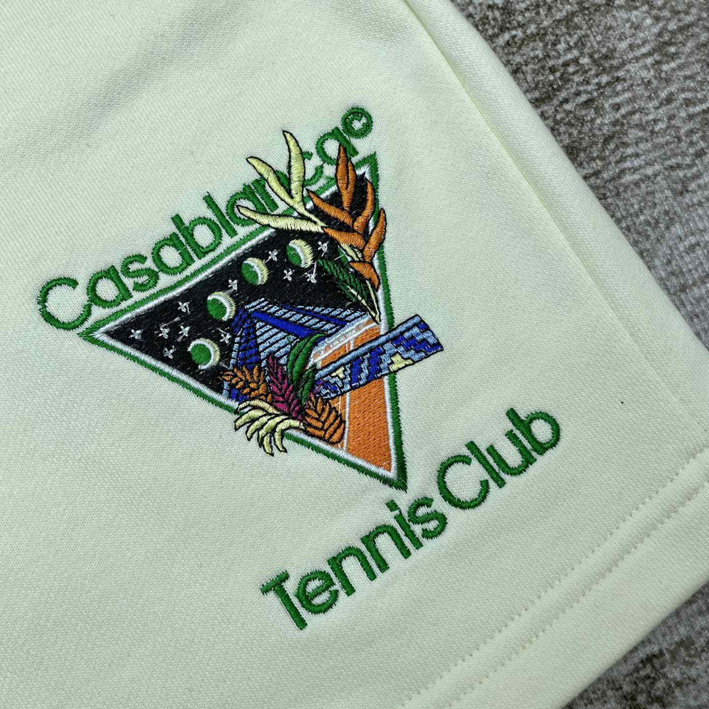 Casablanca Tennis Club Icon Embroidered Shorts - DopestKickz