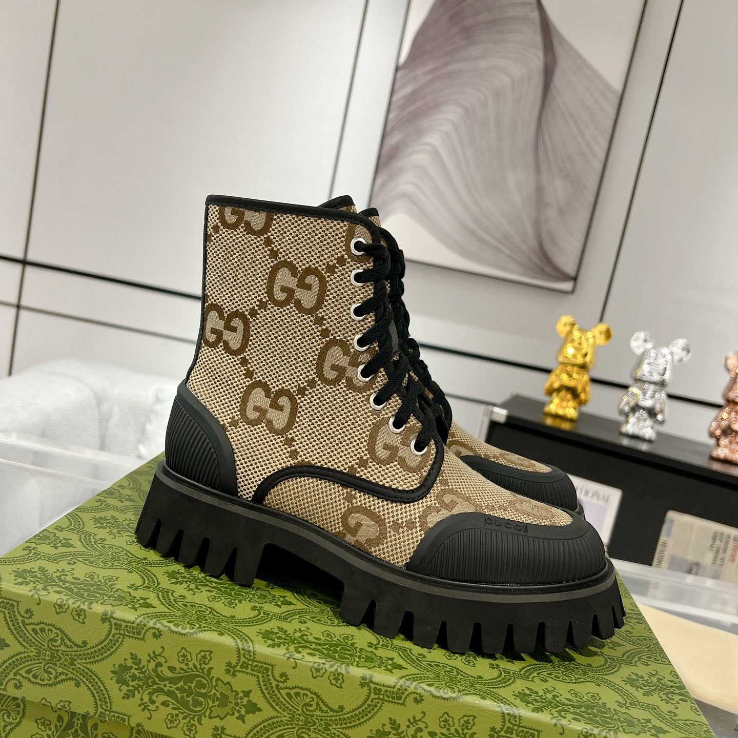 Gucci Original GG Canvas Boots  - DopestKickz