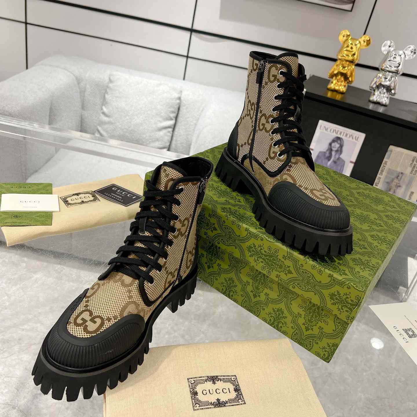 Gucci Original GG Canvas Boots  - DopestKickz