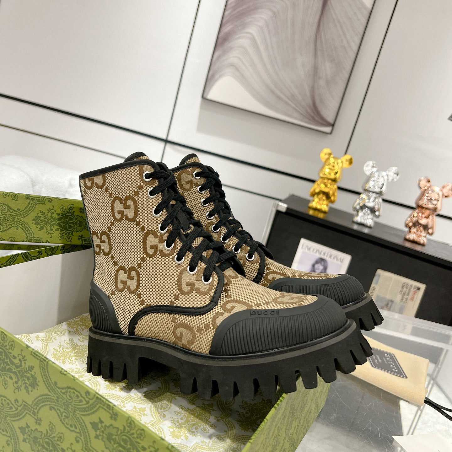 Gucci Original GG Canvas Boots  - DopestKickz