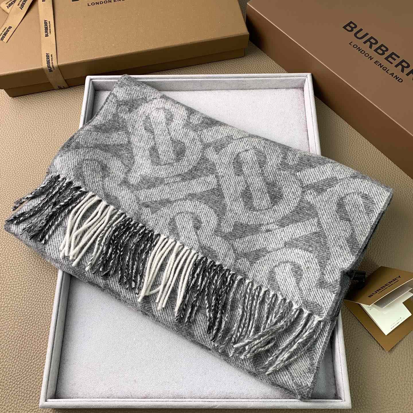 Burberry Check Cashmere Reversible Scarf - DopestKickz
