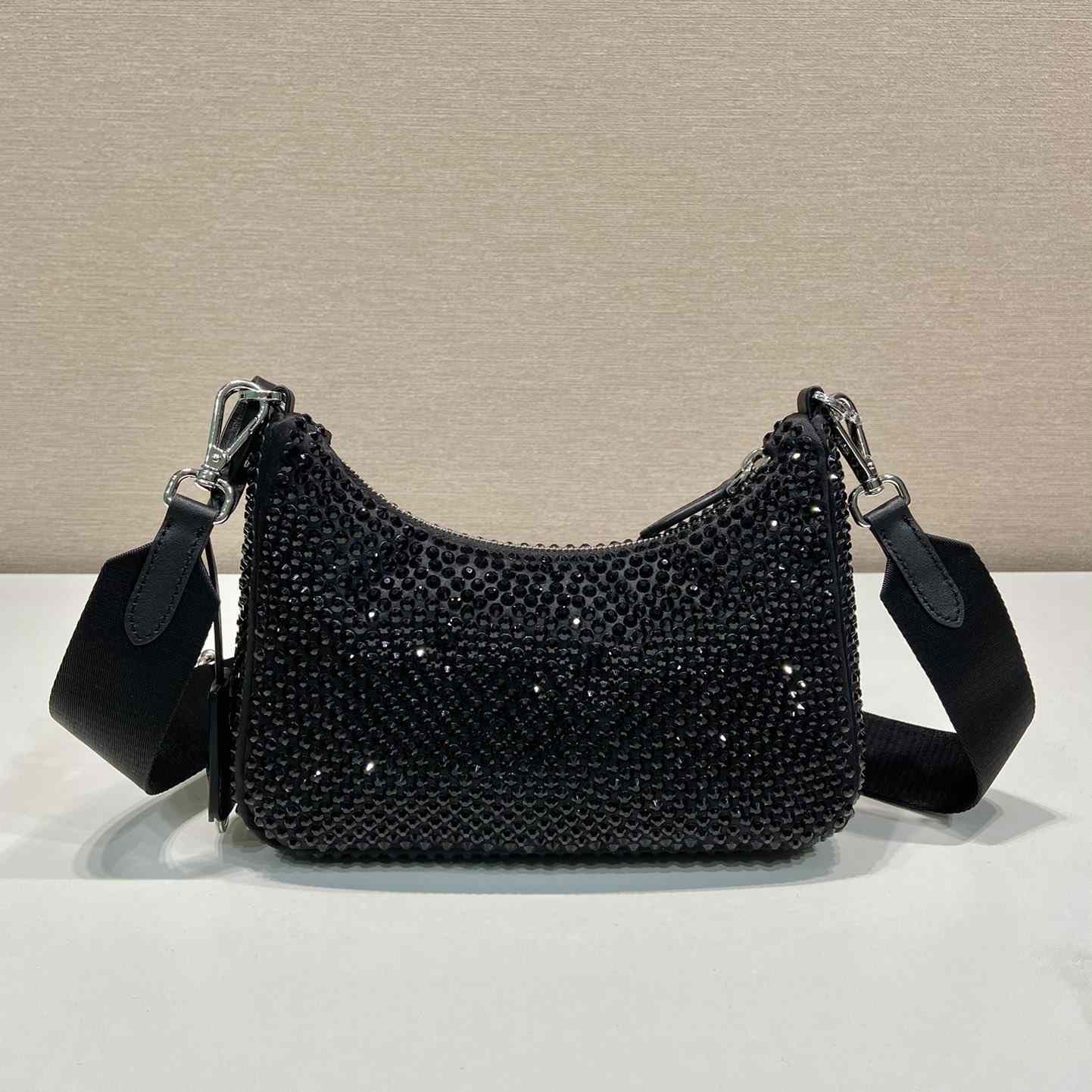 Prada Re-Edition 2005 Satin Bag With Crystals - DopestKickz