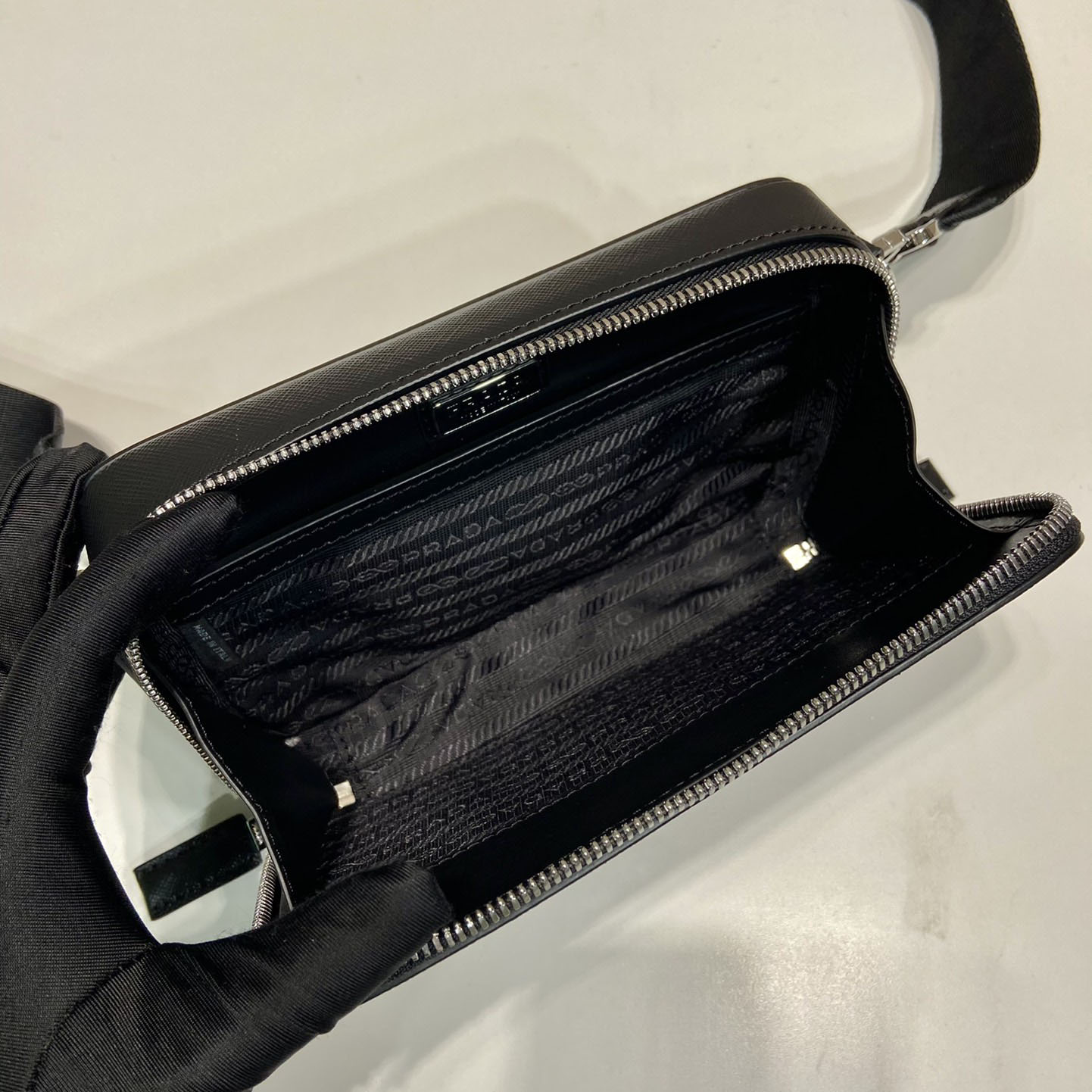 Prada Brique Saffiano Leather Bag - DopestKickz