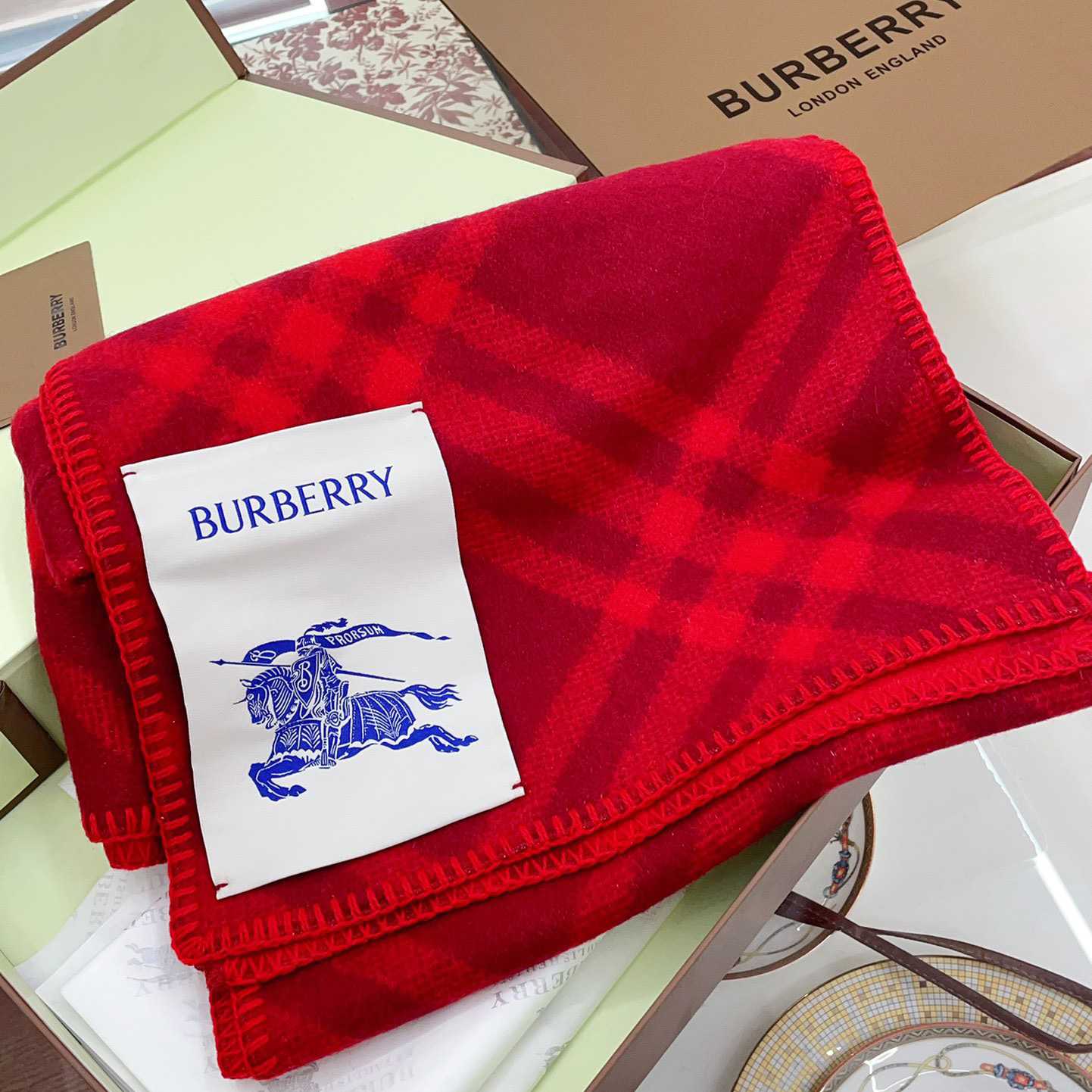 Burberry Check Wool Hooded Scarf - DopestKickz