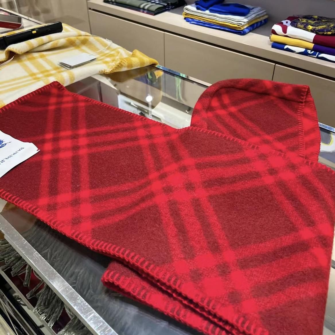 Burberry Check Wool Hooded Scarf - DopestKickz