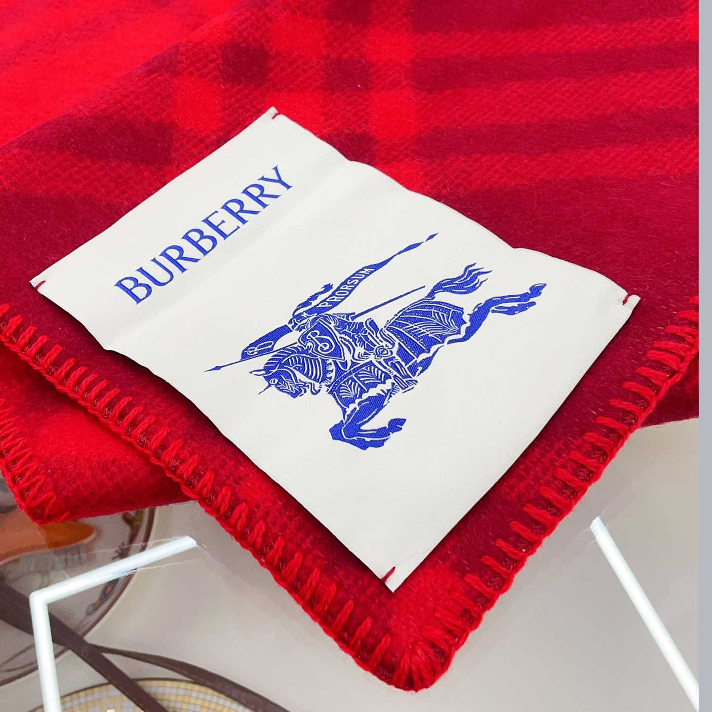Burberry Check Wool Hooded Scarf - DopestKickz