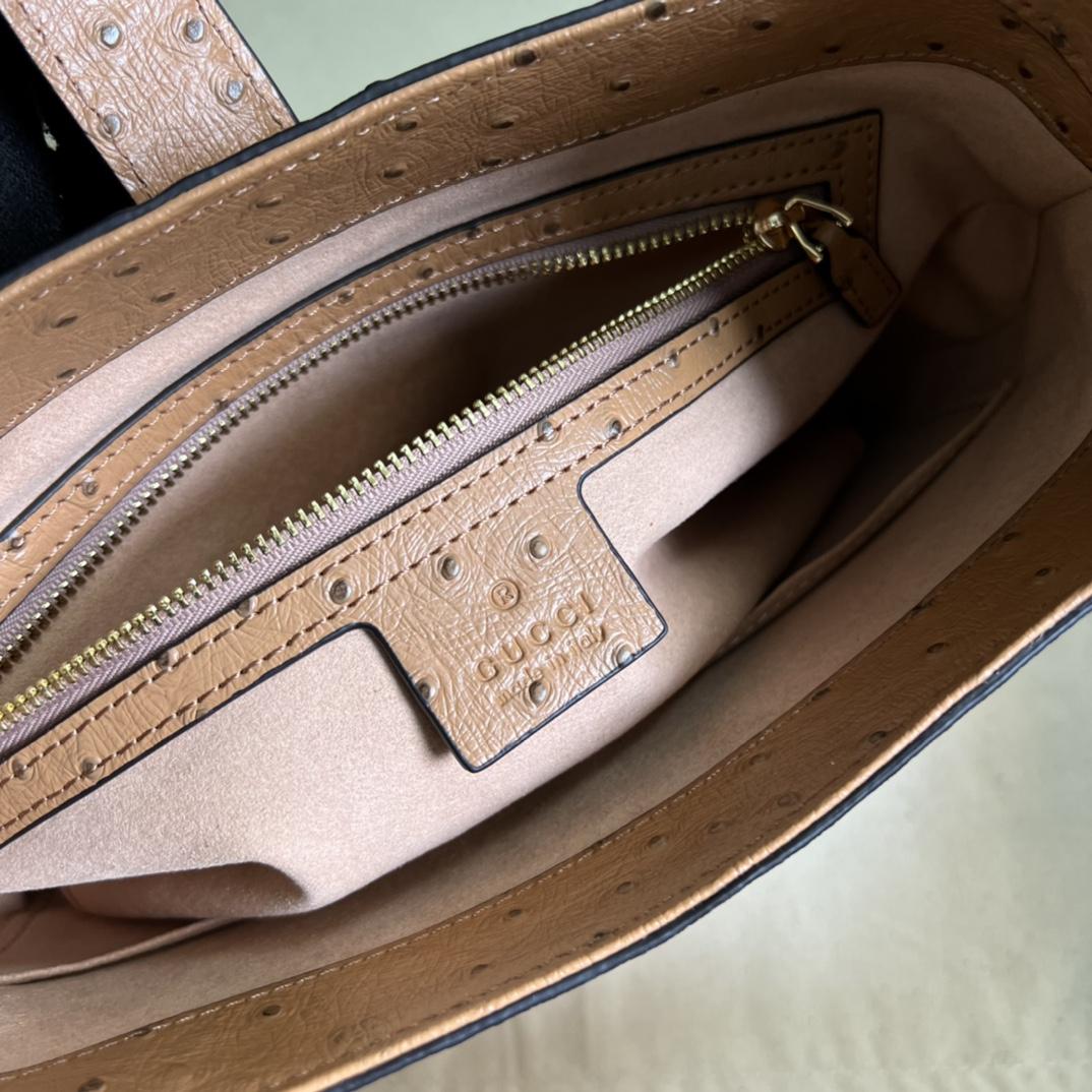 Gucci Jackie 1961 Ostrich Small Shoulder Bag(27.5*19*4cm) - DopestKickz