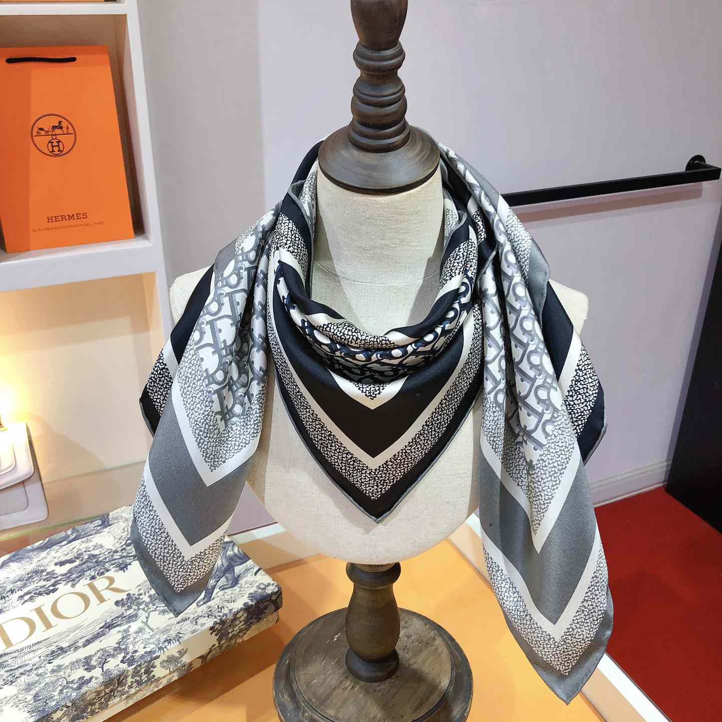 Dior Oblique Diortwin 90 Square Scarf - DopestKickz