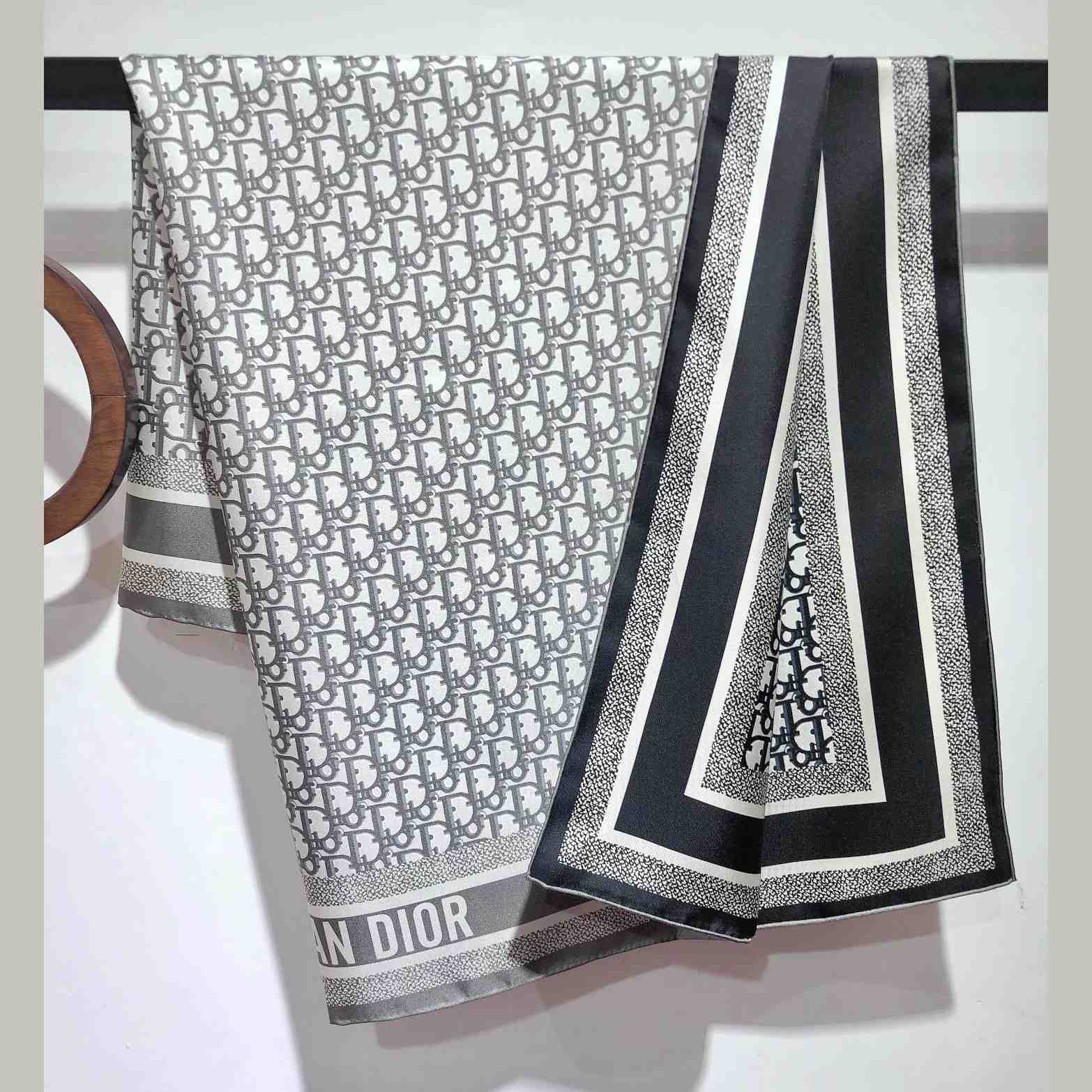 Dior Oblique Diortwin 90 Square Scarf - DopestKickz