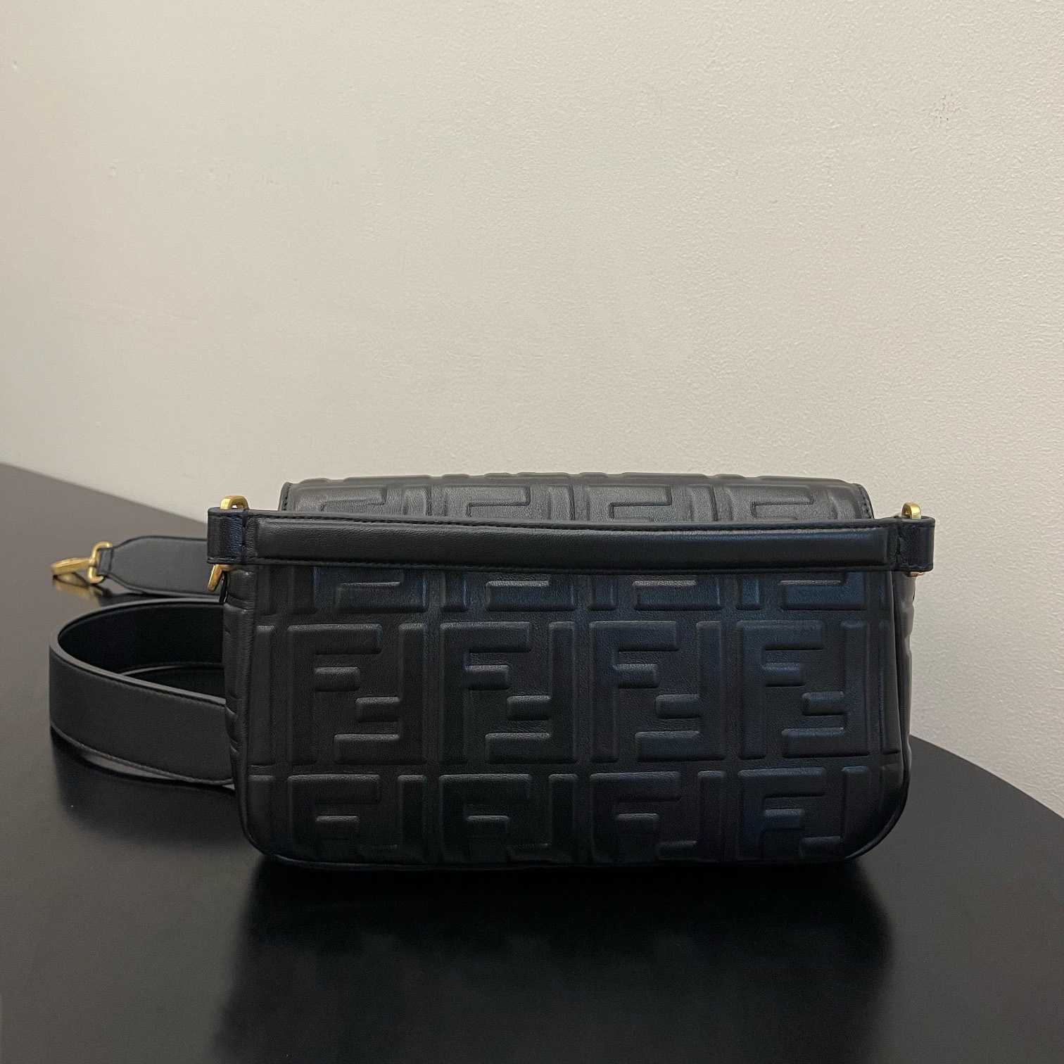 Fendi Baguette Black Leather Bag - DopestKickz