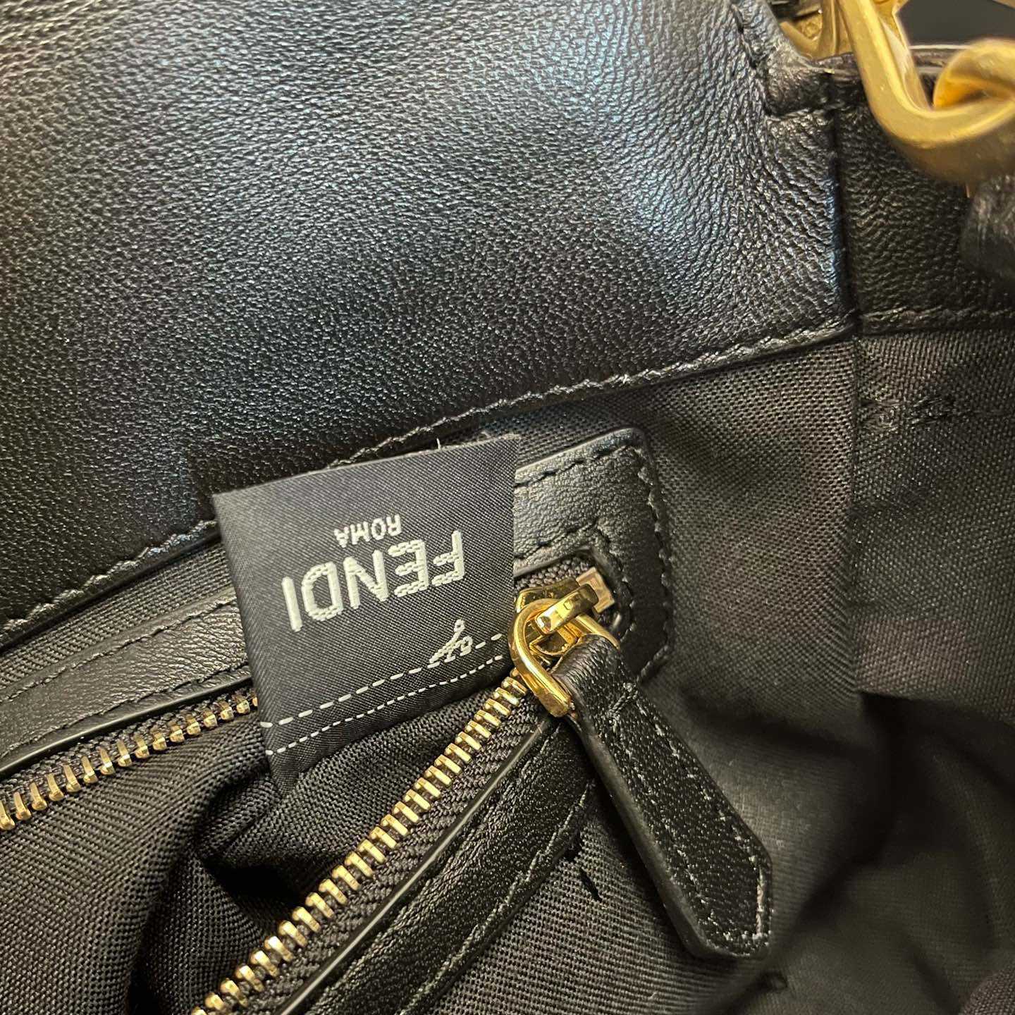 Fendi Baguette Black Leather Bag - DopestKickz