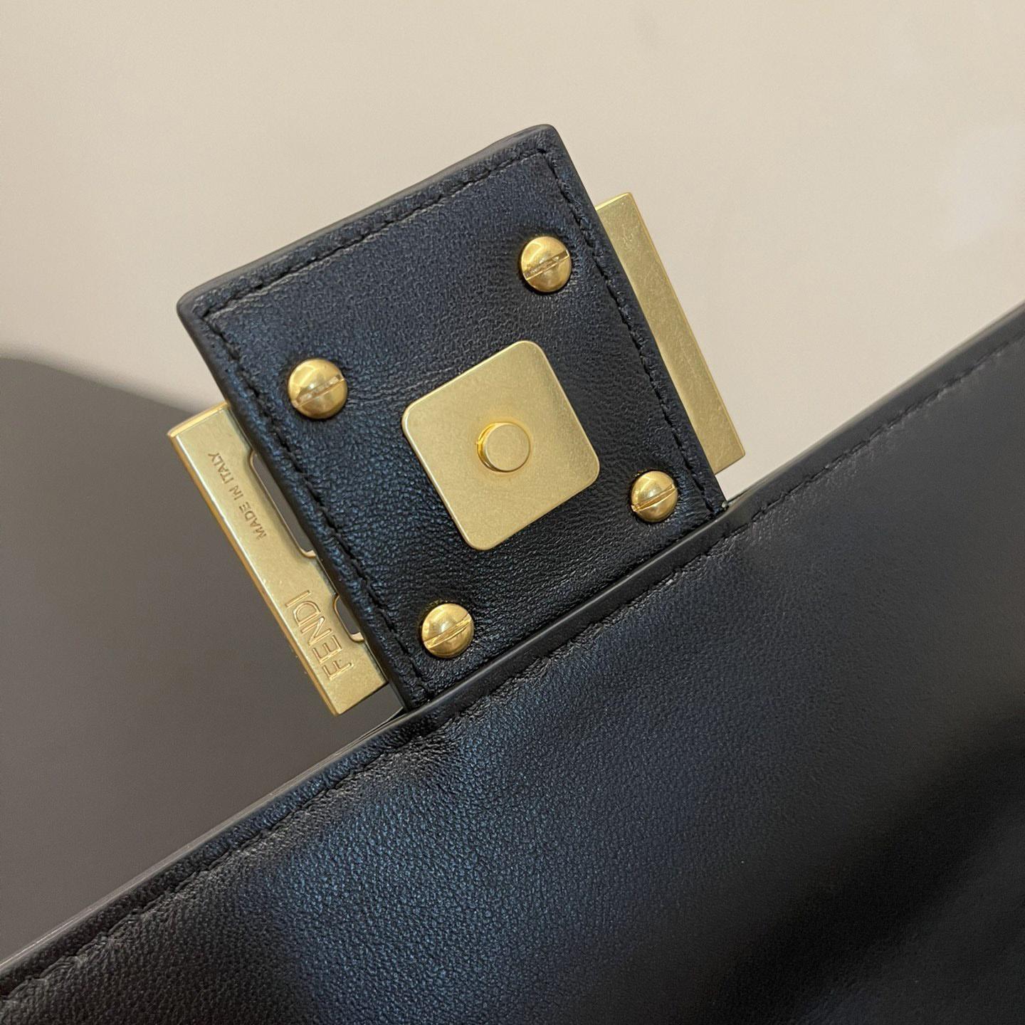 Fendi Baguette Black Leather Bag - DopestKickz
