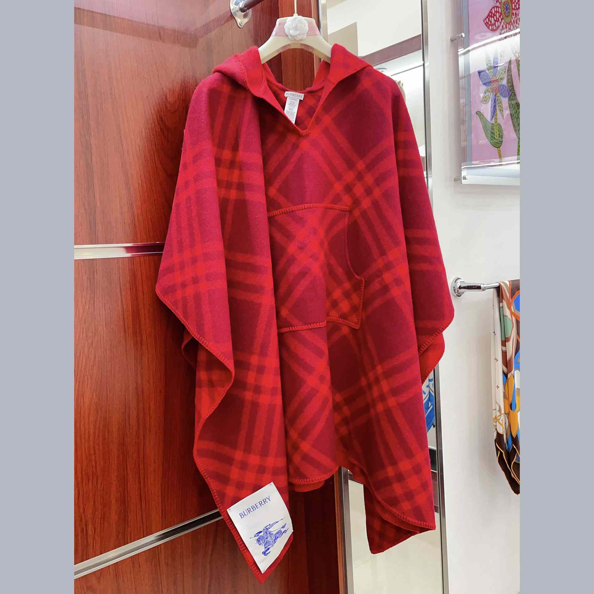 Burberry Check Wool Blanket Cape - DopestKickz