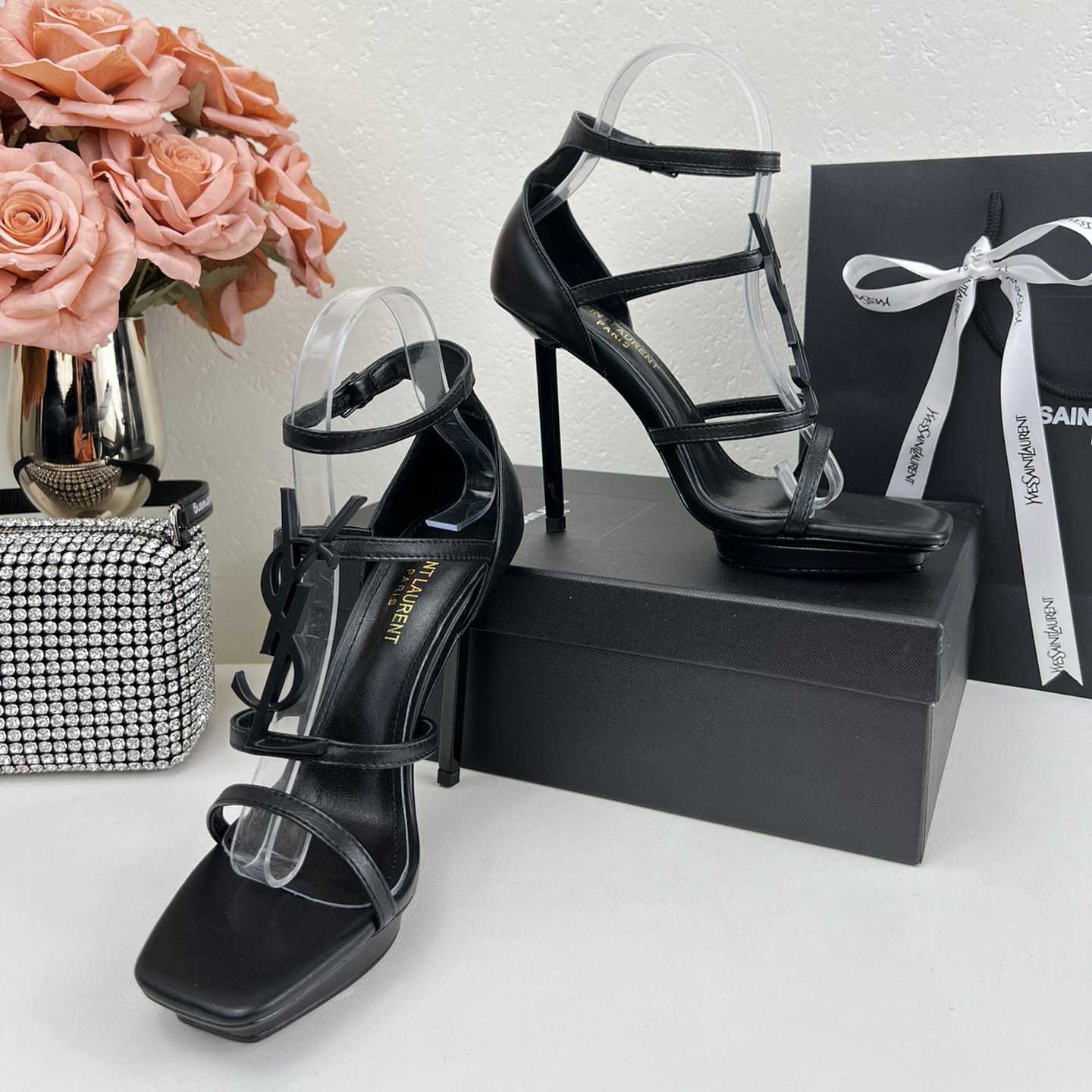 Saint Laurent Cassandra Sandals - DopestKickz