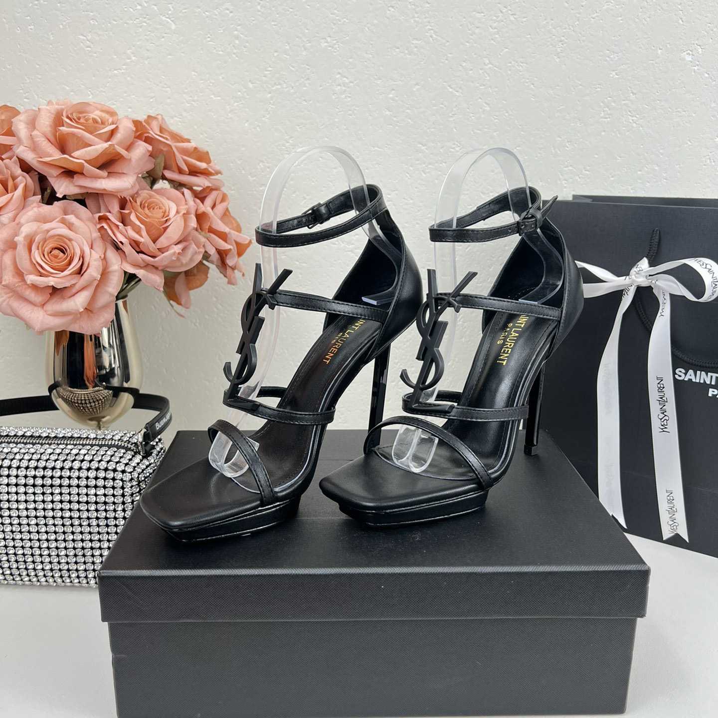 Saint Laurent Cassandra Sandals - DopestKickz