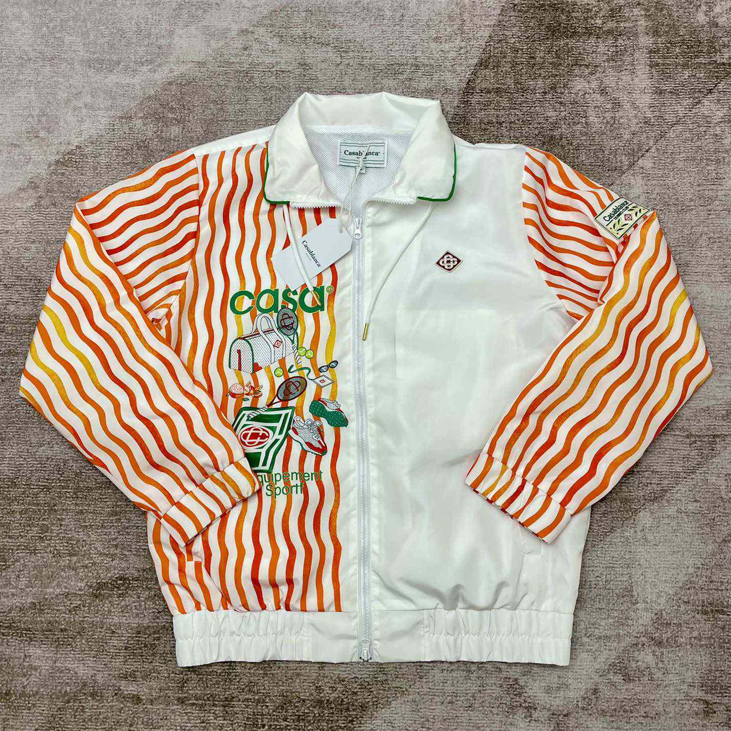 Casablanca Casa Sport Tracksuit Top 'White' - DopestKickz