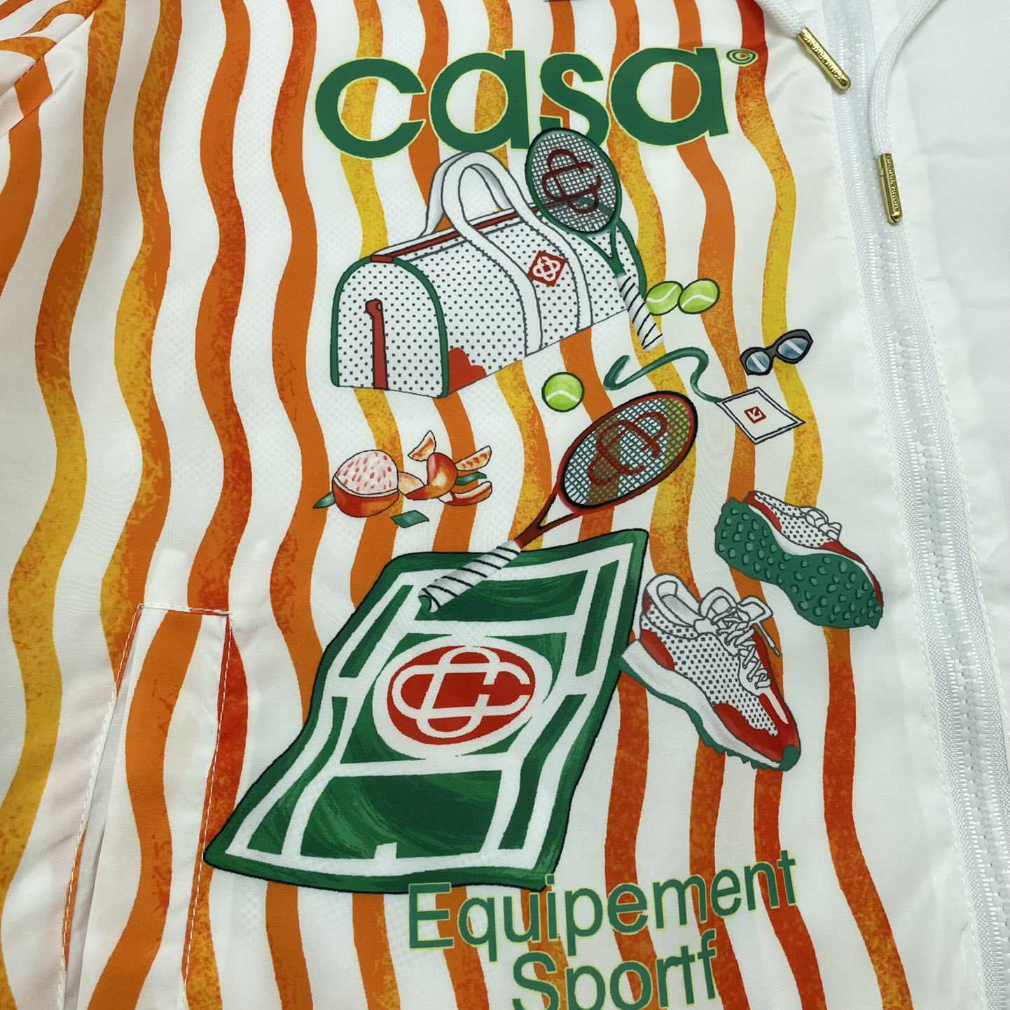 Casablanca Casa Sport Tracksuit Top 'White' - DopestKickz