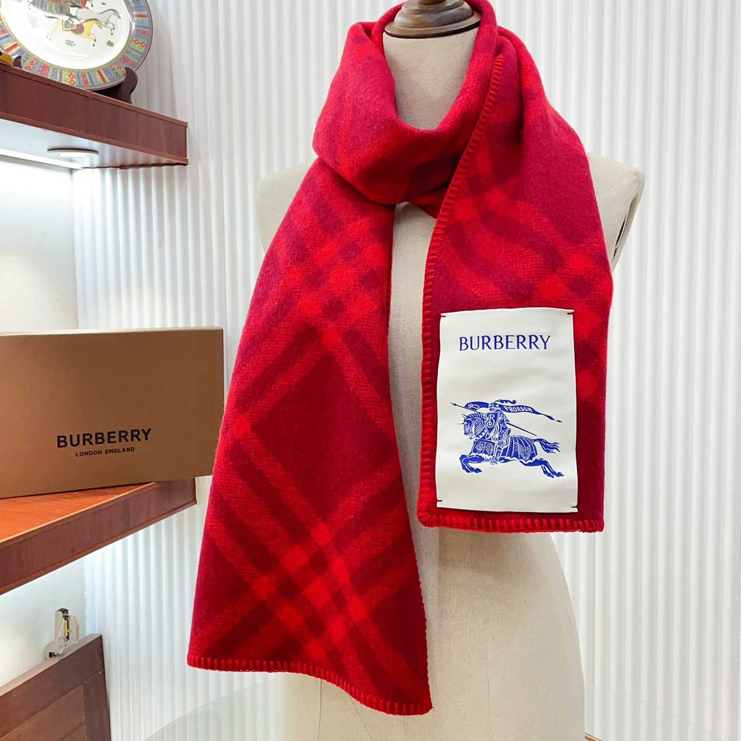 Burberry Check Wool Scarf - DopestKickz