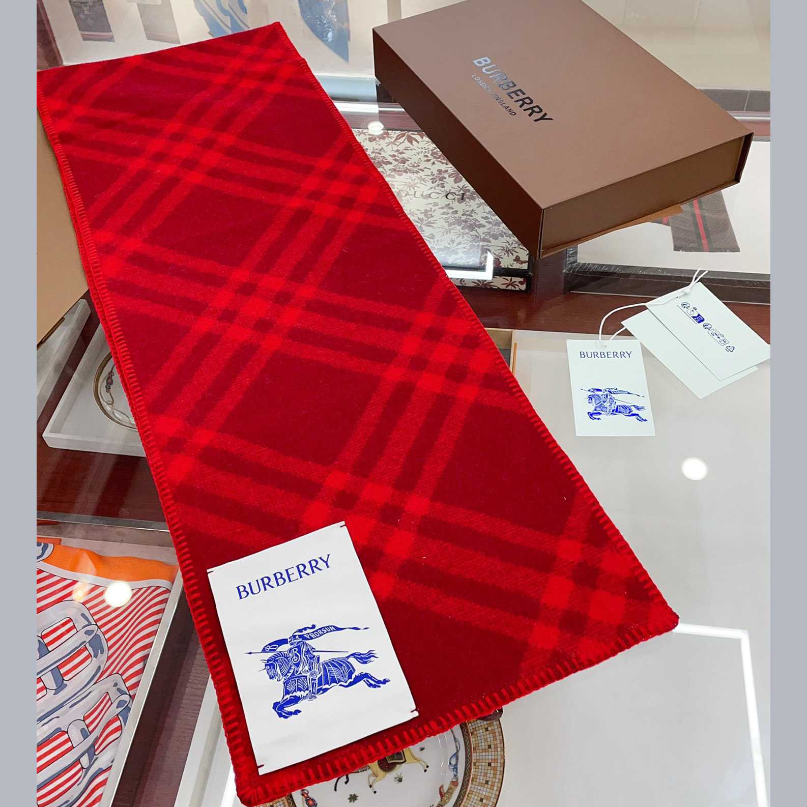 Burberry Check Wool Scarf - DopestKickz